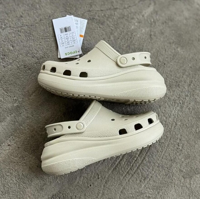 Crocs Classic Crush Clogs (Bone)