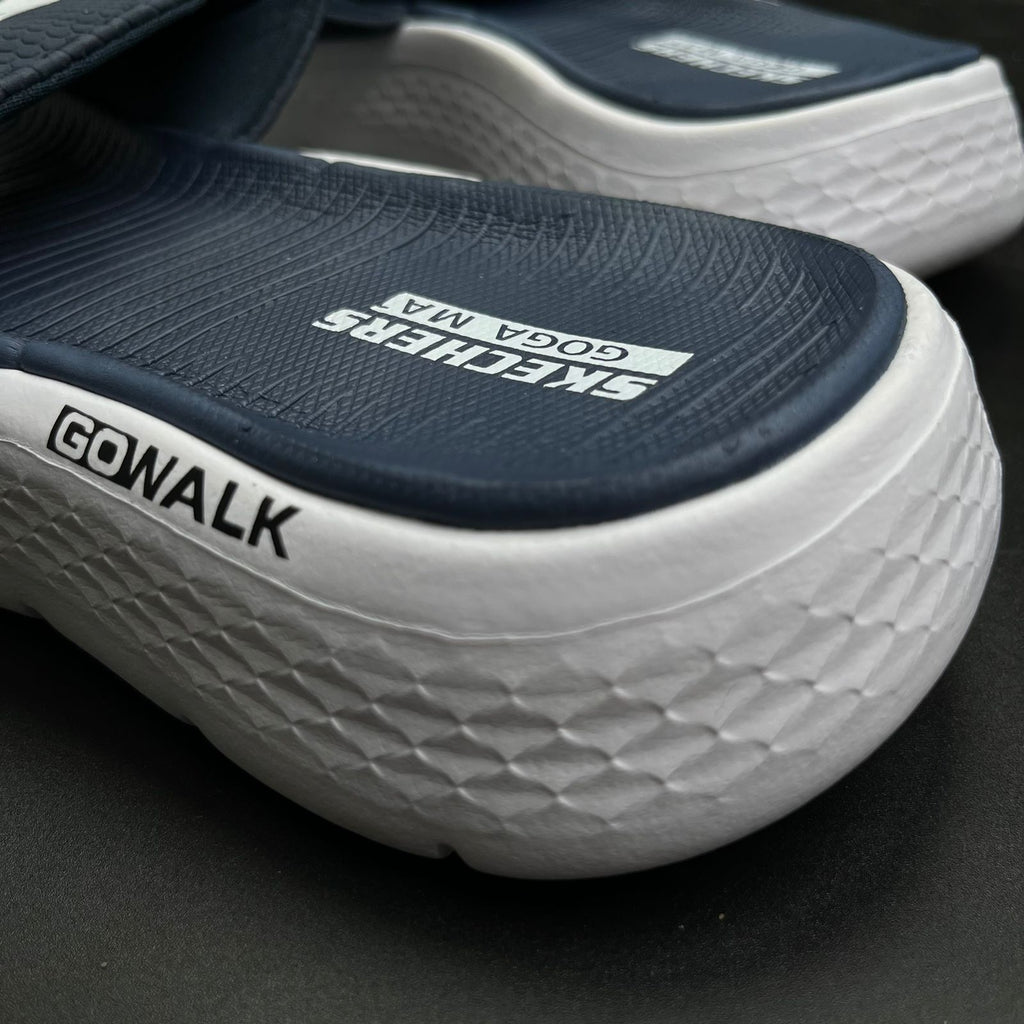 Sketchers Go Walk Slides (Navy-White)